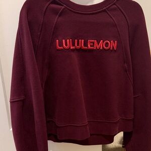 lululemon athletica Maroon Sweatshirt with Red Logo